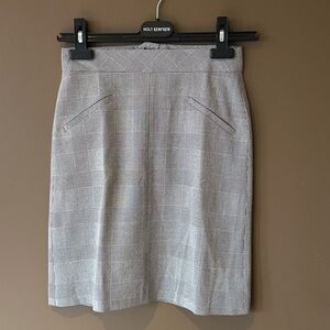 RW&CO. Gray Glen Plaid Pencil Skirt